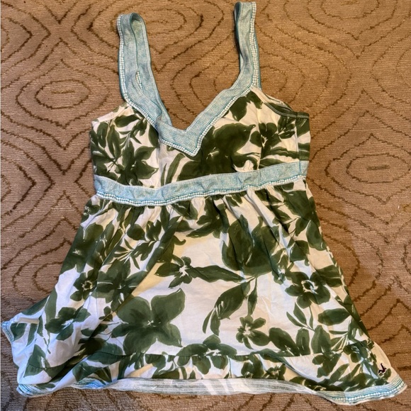 Hollister Tops - Vintage hollister floral baby doll ruffle tank top large y2k